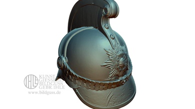capacete policial Saxônia histórico 3d modelo Gussbronze b43c0d8 3d print model - Mito3D