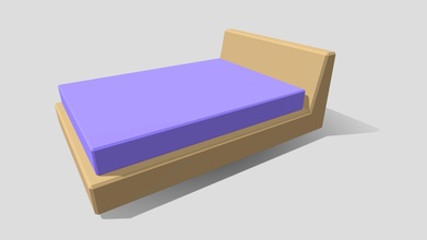 poly bed 3 - download free 3d model justblender ed1cbea 3d print model - Mito3D