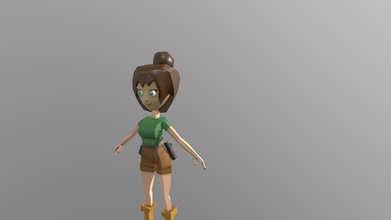 poly character - download free 3d model azul mousseigne azzure 512cb7a 3d print model - Mito3D