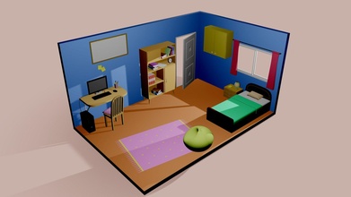 poly simplistic room - download free 3d model bubble3d 435dacb 3d print model - Mito3D