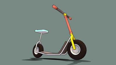 poly stylized cartoon scooter - buy royalty free 3d model anggo ari wibowo anggoariwibowo 30fbed4 3d print model - Mito3D