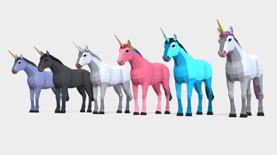 poly unicorn - buy royalty free 3d model billl90 9a10cfb 3d print model - Mito3D