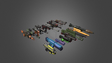 poli arma ativos agrupar 3d modelo Guerreiro vojka93 a60ca12 3d print model - Mito3D