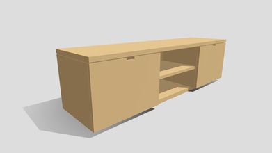 poly wooden tv cabinet 2 - download free 3d model justblender df832bc 3d print model - Mito3D
