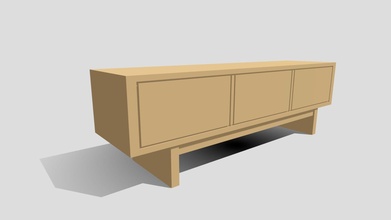 poly wooden tv cabinet 6 - download free 3d model justblender dc79125 3d print model - Mito3D