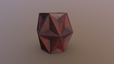 polygonal vase v2 - buy royalty free 3d model studio z 27a1bb9 low poly game-ready not subdivision real scale units cm proportions sizes observed close possible object 11 x 12 7 3d print model - Mito3D