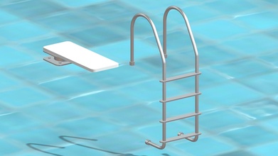 havuz merdiven dalış yazı tahtası satın almak telif Bedava 3d model Philip fırtına xingyun777 b333527 banyo mimari Spor Dalları alüminyum kaymak ekipman krom Su 3d print model - Mito3D