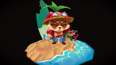 Schwimmbad Party teemo Ventilator Kunst 3d Modell heilig Maria heilige 57b70eb 3d print model - Mito3D