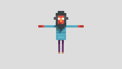 pop pappa mottzy macht voxel-Zeichen - 3d-Modell 99b6626 Erwachsene voxel Charakter manipuliert bender animiert mixamocom Charakter-design bieten whitevault awesome pixel-Künstler, game-Entwickler pop-pappa 3d print model - Mito3D
