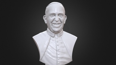 pope francis 3d printable portrait - buy royalty free model tomveg tomislavveg d85d513 sculpt 3dprintable politician christian religious popefrancis 3dprint zbrush 3dmodel 3d print model - Mito3D