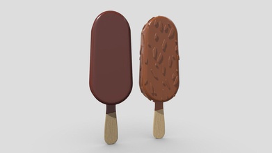 popsicle 2 - buy royalty free 3d model plaggy a48e145 two flavours almond we all can imagine 2048 x2048 pbr textures normal map baked high poly if you need help have question please do not hesitate contact me happy plaggynet gmailcom formats fbx dae max obj mtl png gltf usdz polygon 1469 vertices 1848 yes ao albedo metal rough materials uv mapped unwrapped uvs non overlapping 3d print model - Mito3D