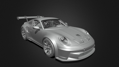Porsche 911 gt3 sport automobile prêt impression stl acheter royalties libre 3d modèle sim3d simé 989485d rc miniature voiture supercar Allemagne 3d print model - Mito3D