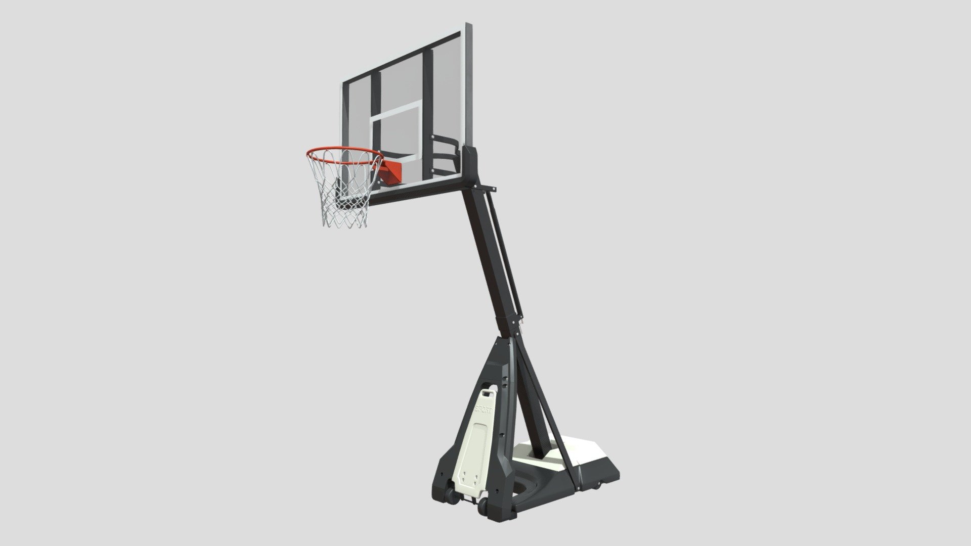 portable basketball cerceau acheter royalties libre 3d modèle chakkitpp jante tribunal stade monter panier sports équipement arène olympique loisir objectif net tableau bord panneau mur 3D print model - Mito3D
