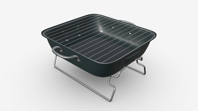 portable gril en acier inoxydable pour barbecue petit - acheter des redevances gratuit modèle 3d hq3dmod aivisastics 3a87ca1 3d print model - Mito3D