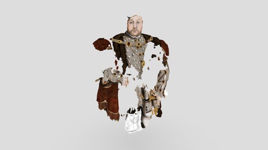 portrait henry viii - pifuhd 3d model thomas flynn nebulousflynn b378fc0 raw output running some famous historical art through multi-level pixel-aligned implicit function high-resolution human digitization university southern california facebook reality labs ai research tutorial hans holbein younger 3d print model - Mito3D