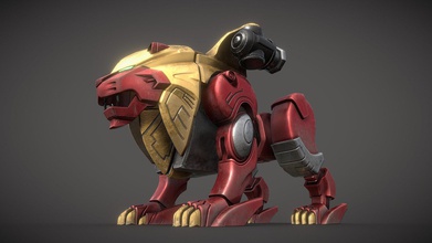 power rangers wild force - red lion zord buy royalty free 3d model fabstarbolt d48c852 3d print model - Mito3D