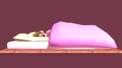 Princesa luigi dormindo cama baixar livre 3d modelo Kidpaddleetcieglin 1464735 3d print model - Mito3D