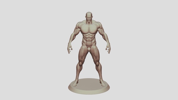 stampabile muscolare maschio anatomia figurina acquistare royalty gratuito 3d modello sakosculpt corpo figura statuetta miniature figurine statua bodybuilder carattere uomo umano scultura 3d print model - Mito3D