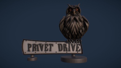 privet drive sign 3d print model - kostikim 4fd4ae3 suburban street little whinging which located county surrey near london southeast england dursleys lived owl top harry potter 3d print model - Mito3D