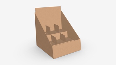 product display cardboard stand 03 - buy royalty free 3d model hq3dmod aivisastics 1748f9f 3d print model - Mito3D