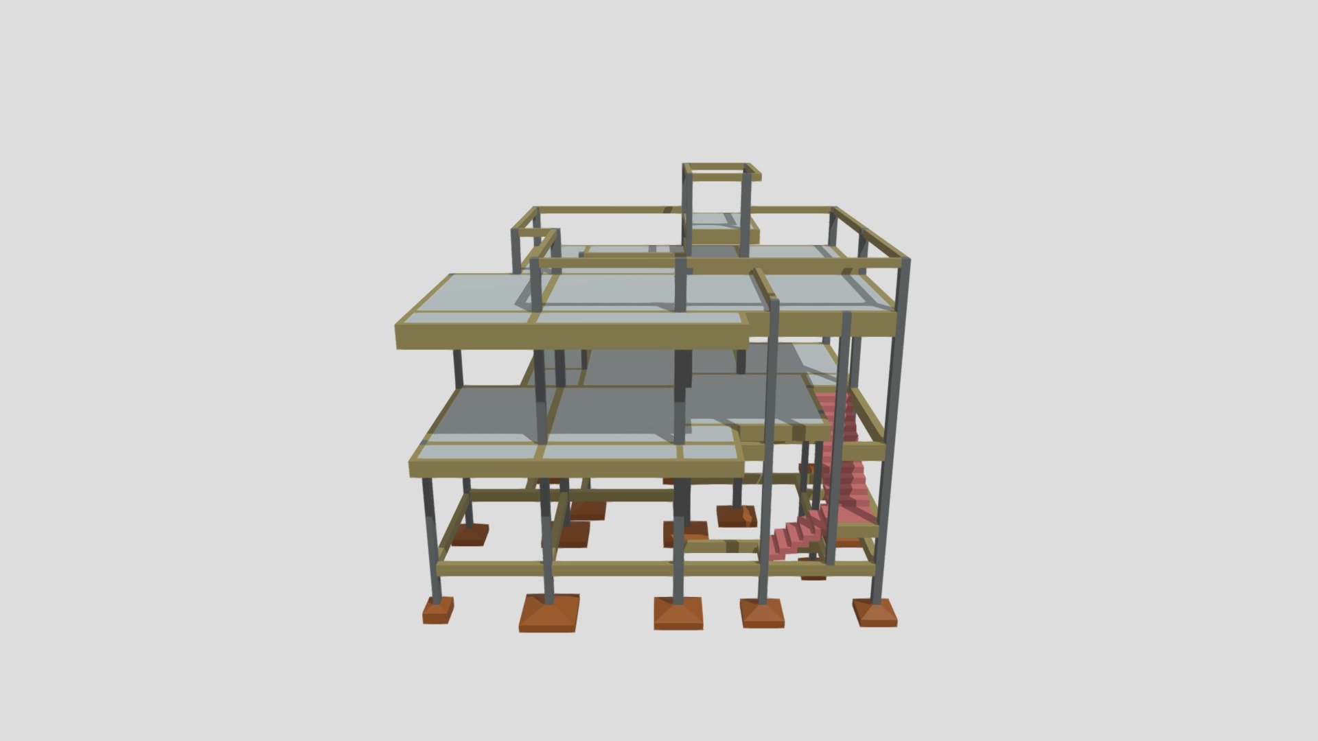 projeto estrutural - sobrado peif modelo 3d luizcamargo 0d22bbb em concreto armado plataforma eberick 3D print model - Mito3D