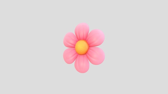 prop195 fiore acquistare royalty gratuito 3d modello balucg pianta giardino puntello rosa Stampa natura fioritura floreale petalo fiorire margherita cartone animato semplice 3d print model - Mito3D