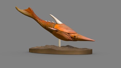 pteraspis 3d baskı satın almak telif Bedava model yapışkan balık proje sla 3dprinting paleontoloji eğitici rick Paleoart Paleo Devoniyen çenesiz Silüriyen paleozoik 3dprint 3d print model - Mito3D