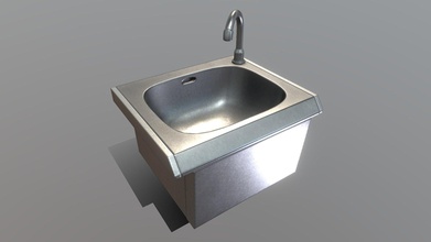 public metal sink - 2 simple buy royalty free 3d model vis-all-3d vis-all 98a8883 3d print model - Mito3D
