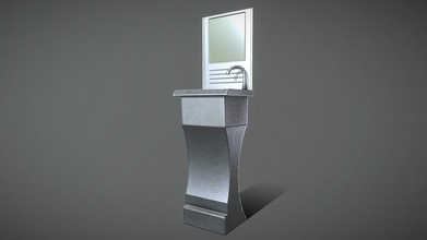 pubblico metallo Lavello 24 futuristico specchio acquistare royalty gratuito 3d modello vis all 121dbad 3d print model - Mito3D