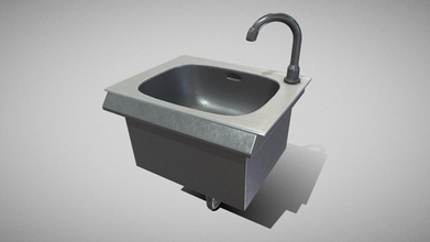public metal sink 3 simple - buy royalty free 3d model vis-all-3d vis-all 728acc3 3d print model - Mito3D