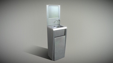 public metal sink version 38 - buy royalty free 3d model vis-all-3d vis-all 4c3dd00 3d print model - Mito3D