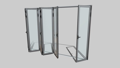 puerta pieghevole k55 animato 3d modello allumina 8c34857 3d print model - Mito3D