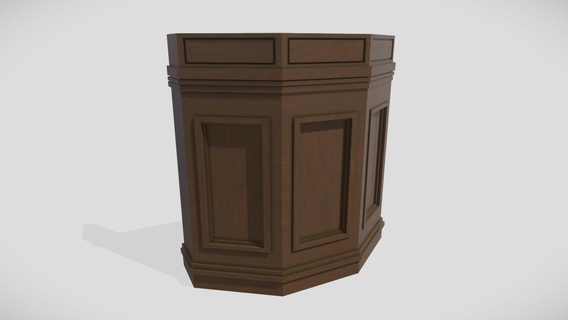 pulpit column - buy royalty free 3d model we3do we3domodel cathedral stand expo exterior theater stage auditorium advertising conference podium contemporary churches lectern architecture wood church 3d print model - Mito3D