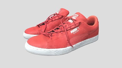 puma suede red - buy royalty free 3d model 3polies a5350ef scene information scanned asset using photogrammetry materials unwrapped due scanning process bottom side might not textured textures diffuse 8192 x normal 3d print model - Mito3D