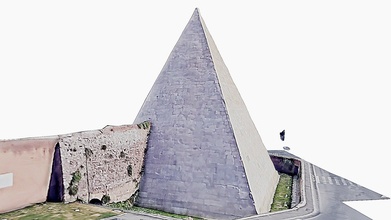 pyramid tomb roman cestius scan map - buy royalty free 3d model asen asensio c178646 3d print model - Mito3D