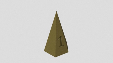 pyramide-chiffre-1 - download free 3d model istinen f9438a7 pyramide du chiffre 1 pour jeu dnd 3d print model - Mito3D