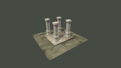 quadra pillar scene - 3d model geo3dnfx 24ba8c6 3d print model - Mito3D