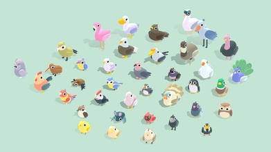 quirky series - birds bundle buy royalty free 3d model omabuarts studio cute animals wacky 3d print model - Mito3D