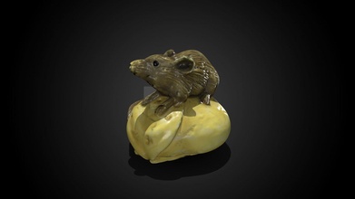 rat persimmon netsuke - color download free 3d model minneapolis institute art artsmia e811f0d 3d print model - Mito3D