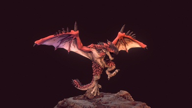 rathalos monster hunter - buy royalty free 3d model ediediedi 4ba0f01 dragon sculpted zbrush baked blender 3d print model - Mito3D