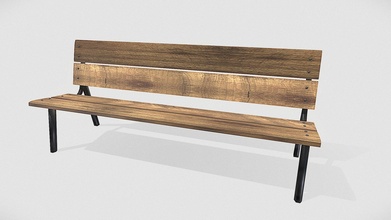 re-modeled wood park bench - download free 3d model calp1 cd11b59 3d print model - Mito3D