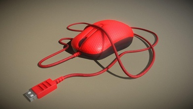 red carbon wired mouse - download free 3d model jovan ramadhano jovanr97 1681ef2 3d print model - Mito3D