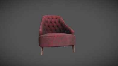 red chair - 3d model k0mst3 948d306 3d print model - Mito3D