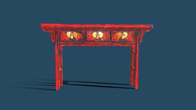red chinese console table - buy royalty free 3d model mattruszala 252c824 inspired traditional rustic furniture distressed look created applying multiple colour layers hand painting over them chalk brushes simulate real life paint finish various visual generators flower motif old vintage postcards featuring flowers cut parts photo-bashed together left some rough edges purpose indicate they just like piece used up dimensions w 159 x d 32 h 95 made 3ds max zbrush textured 2k substance painter prepared photoshop 3d print model - Mito3D