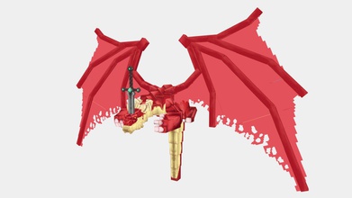 drago rosso - modello 3d slkdn5252 6cc57c3 fatto blockbench 3d print model - Mito3D
