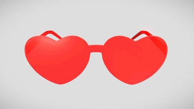 rouge cœur lunettes acheter royalties libre 3d modèle behnam gbehnamg 6ba6865 3d print model - Mito3D
