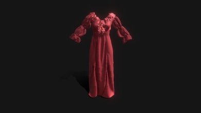 red long dress - buy royalty free 3d model elthir 3a1f0bc 3d print model - Mito3D