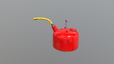 red metal gas canister - 3d model octane2 a6855f5 3d print model - Mito3D