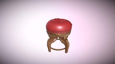 red stool - 3d model issaherrera0w0 20ae5cc did under pressure just 2 days couple extra hours hoping remake year so see far ive come skill wise 3d print model - Mito3D