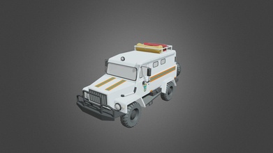 rescue car - download free 3d model gribbox 99cc185 3d print model - Mito3D
